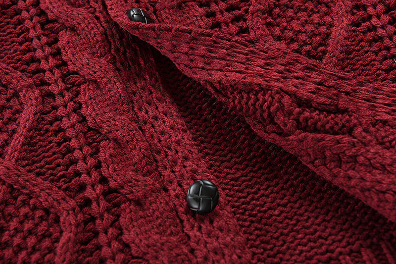 Men’s Premium Thick Cable-Knit Winter Cardigan — Ultra Warm & Heavyweight