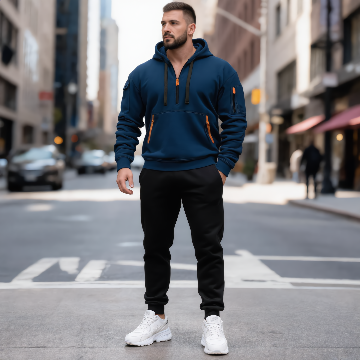 New product Men’s Casual Hoodie & Jogger Set