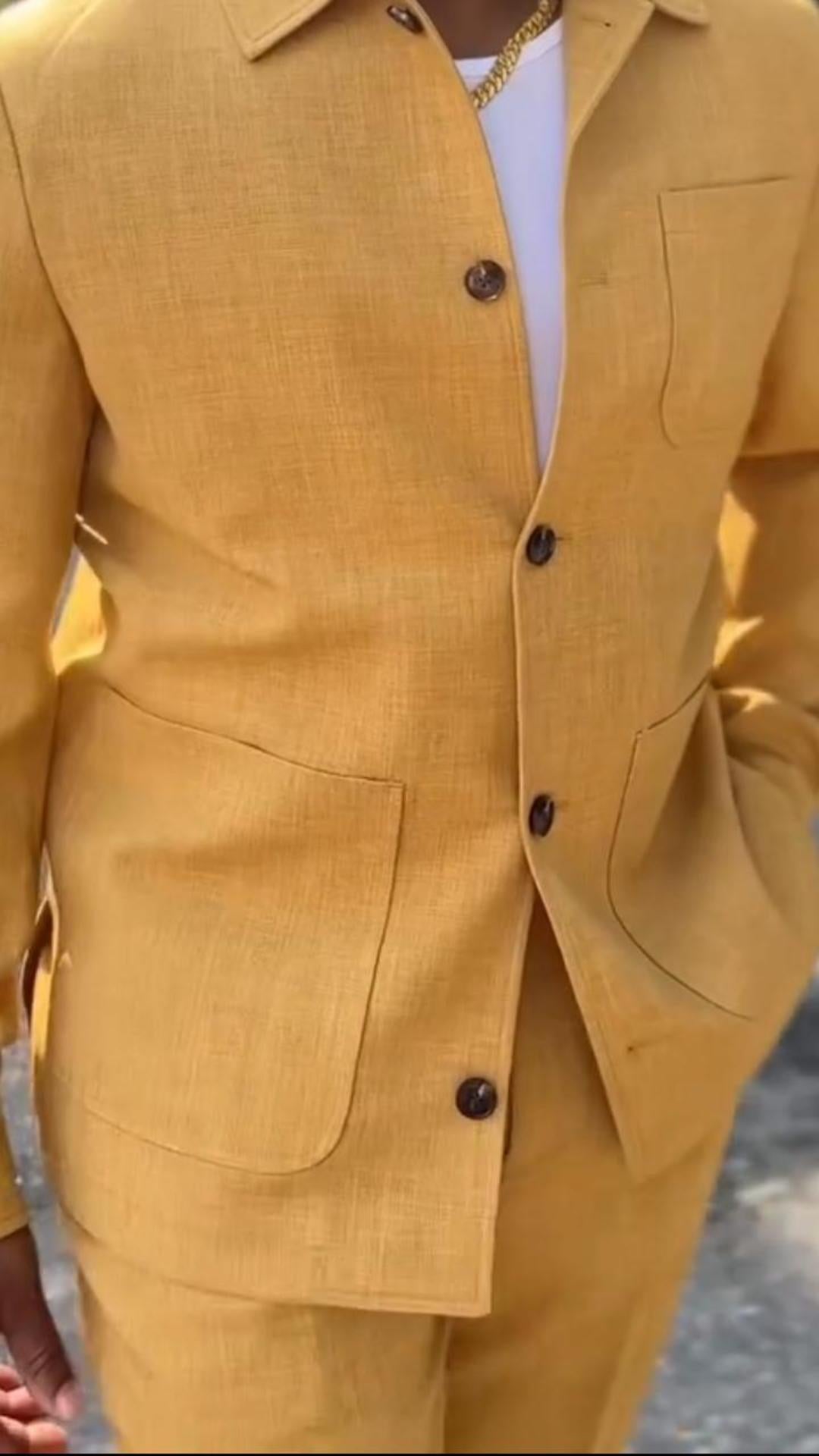 Heritage Linen Chore Jacket & Trousers Set