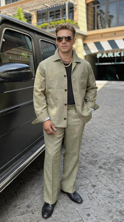 Heritage Linen Chore Jacket & Trousers Set