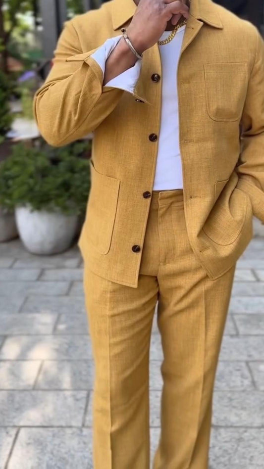 Heritage Linen Chore Jacket & Trousers Set