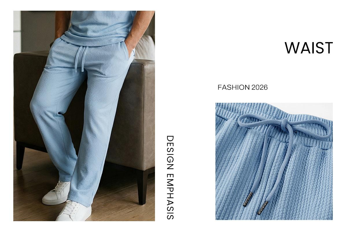 Men's 2 Piece Rib Knit Vacation Sweatsuit