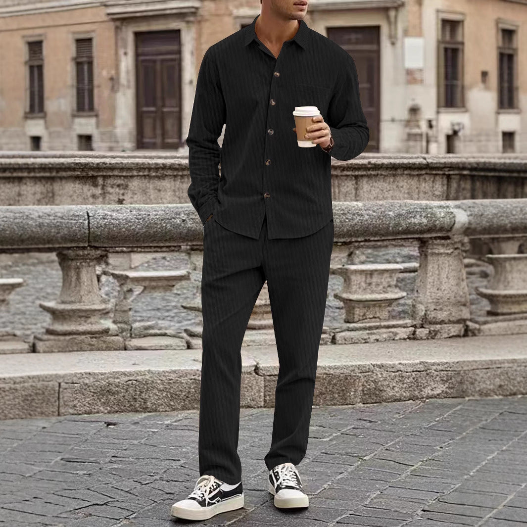 Corduroy Men's Casual Suit