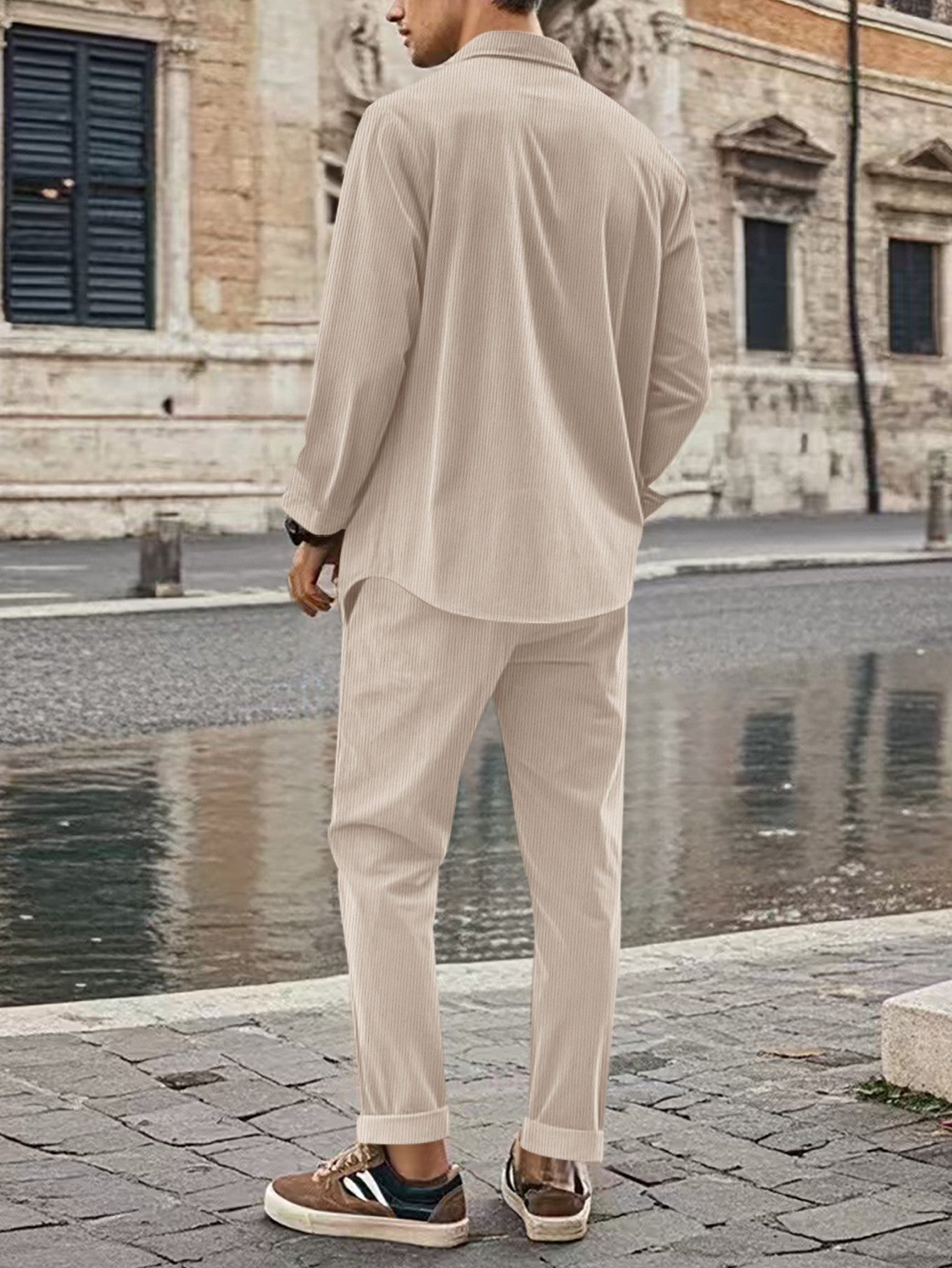 Corduroy Men's Casual Suit