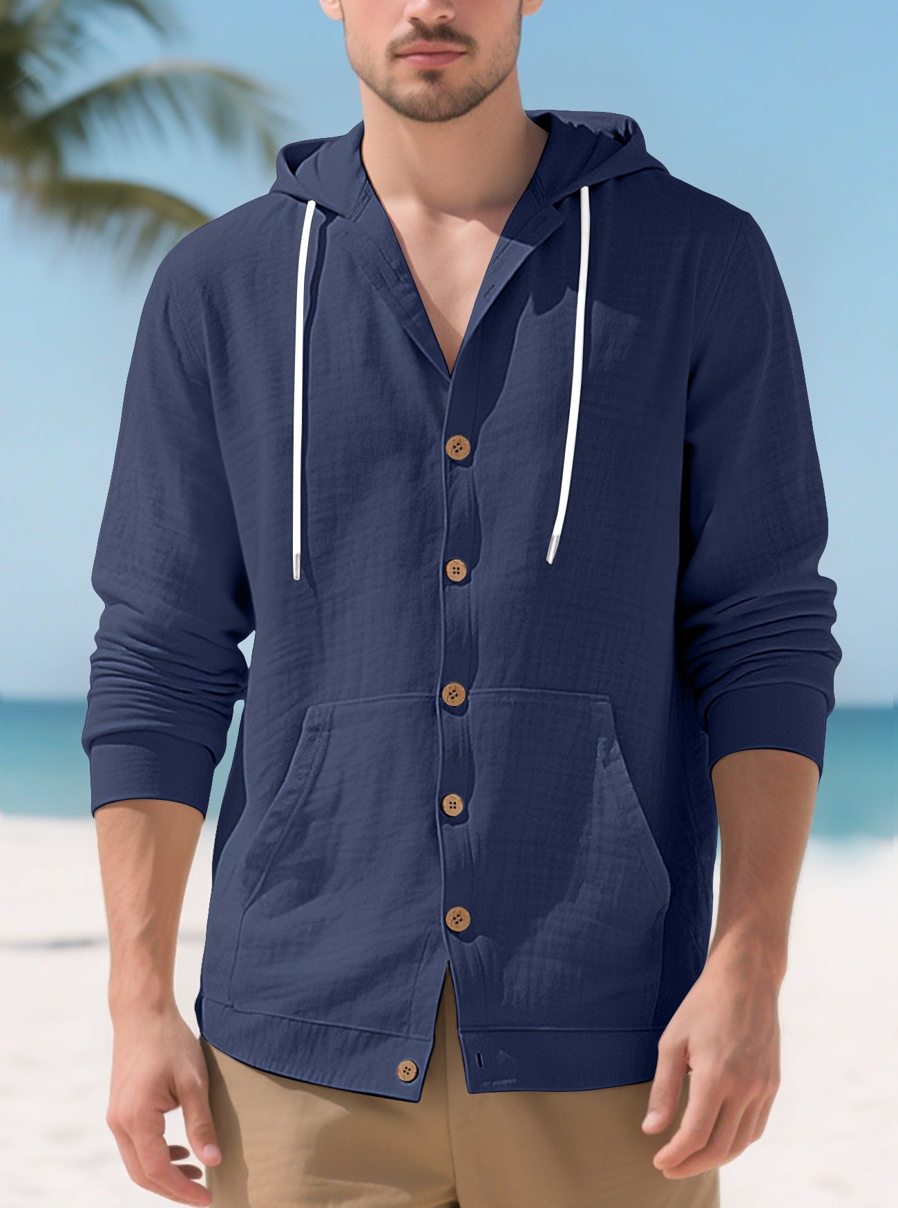 Fashionable cotton and linen jacket