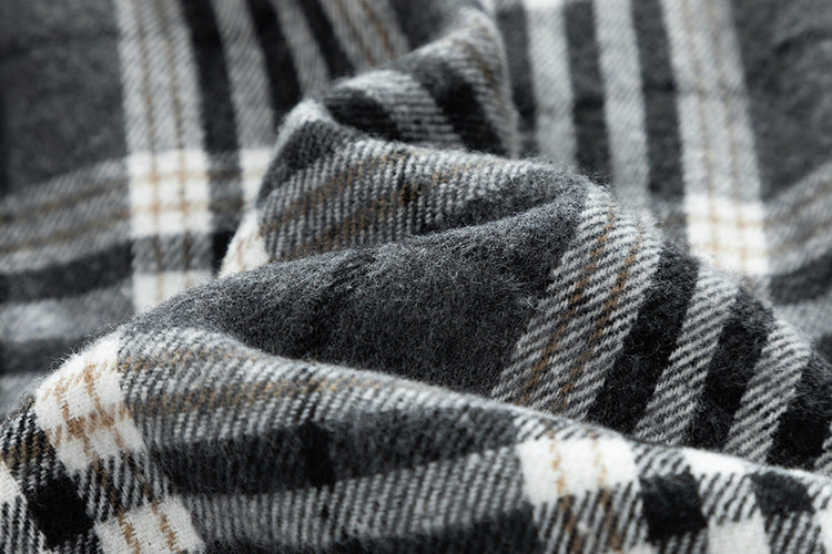 💕British style hooded plaid jacket🔥