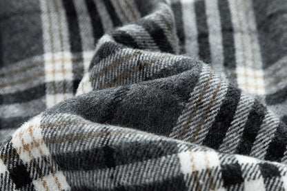 💕British style hooded plaid jacket🔥