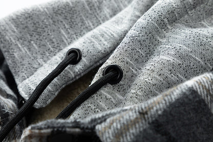 💕British style hooded plaid jacket🔥