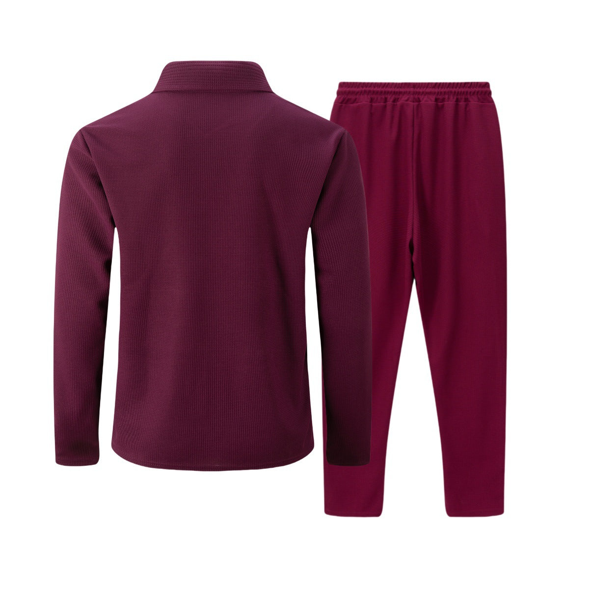 Solid color zipper placket lapel slim fit men's jacket suit