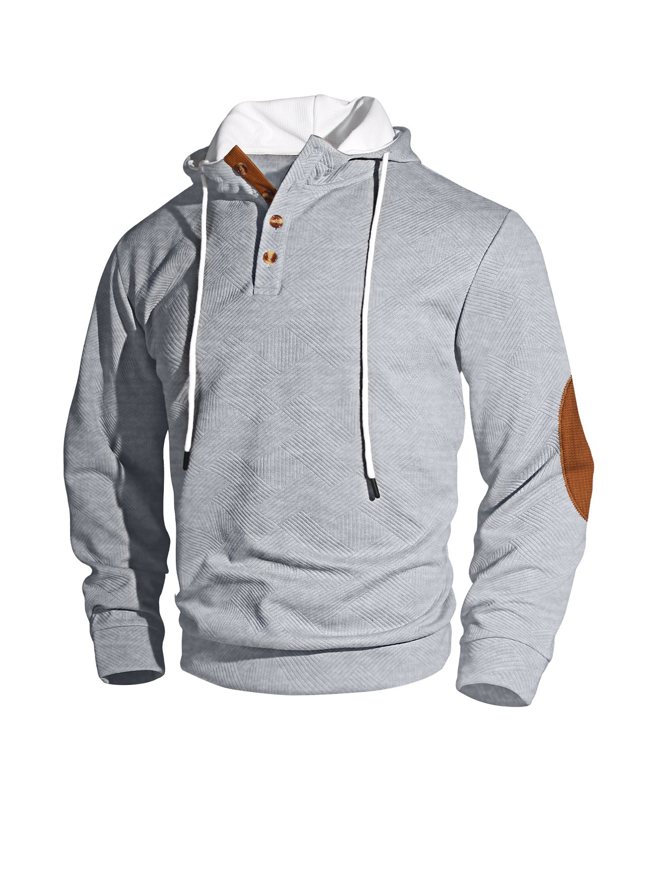 Jacquard Hoodie Street Style Casual Sports Hooded Two-Piece Set