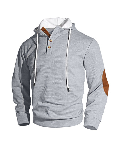 Jacquard Hoodie Street Style Casual Sports Hooded Two-Piece Set