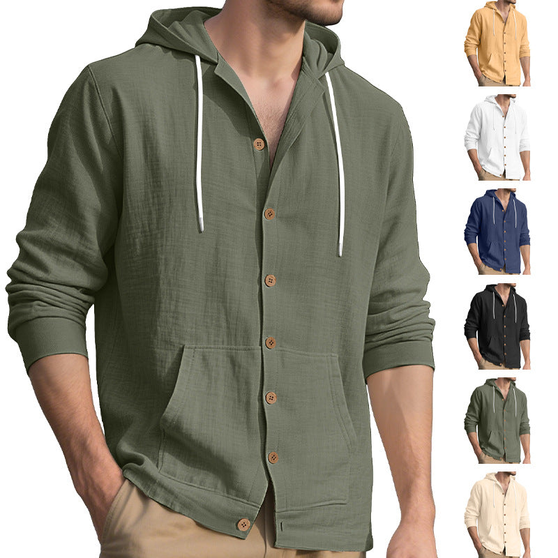 Fashionable cotton and linen jacket