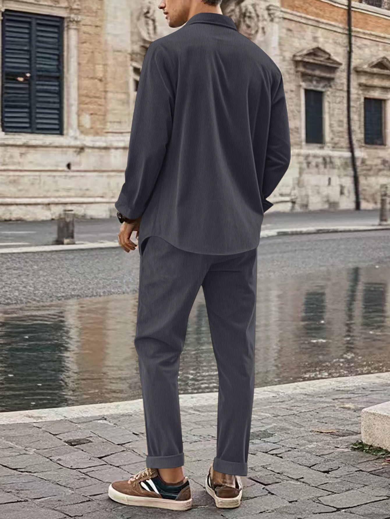 Corduroy Men's Casual Suit