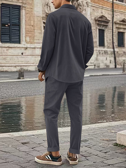 Corduroy Men's Casual Suit