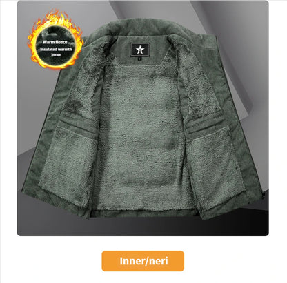 Men's fleece-lined sleeveless jacket