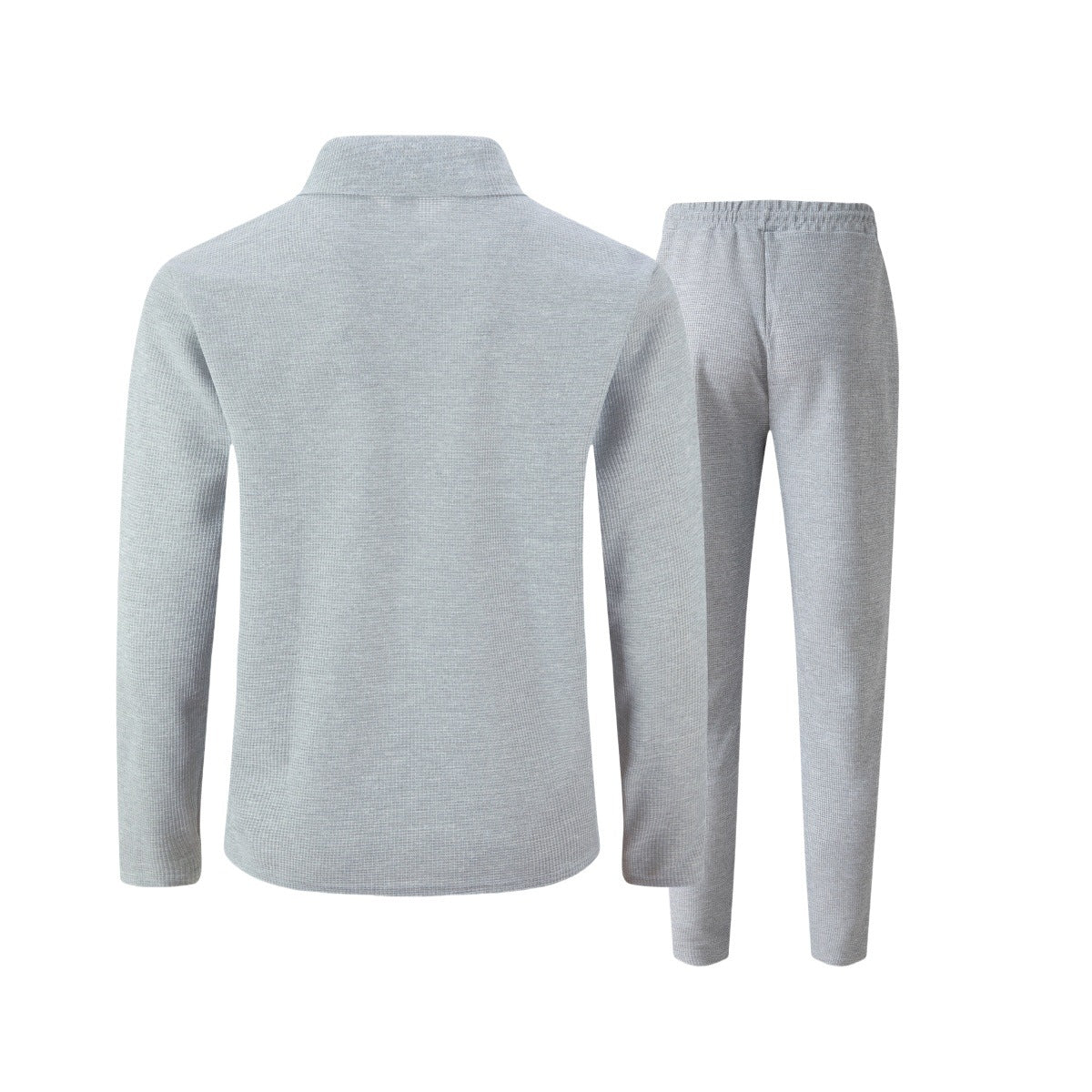 Solid color zipper placket lapel slim fit men's jacket suit