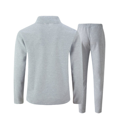 Solid color zipper placket lapel slim fit men's jacket suit