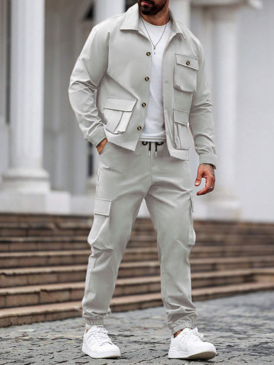 Multi-pocket tough guy jacket set