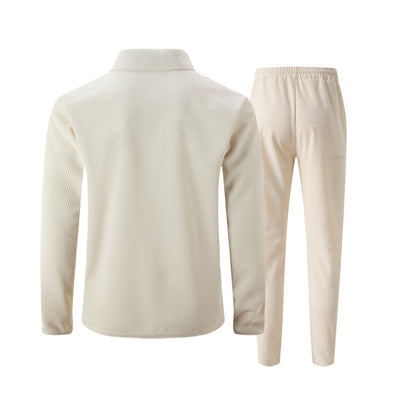 Solid color zipper placket lapel slim fit men's jacket suit