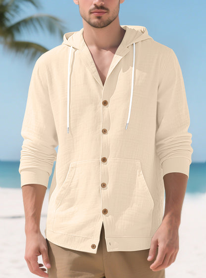 Fashionable cotton and linen jacket