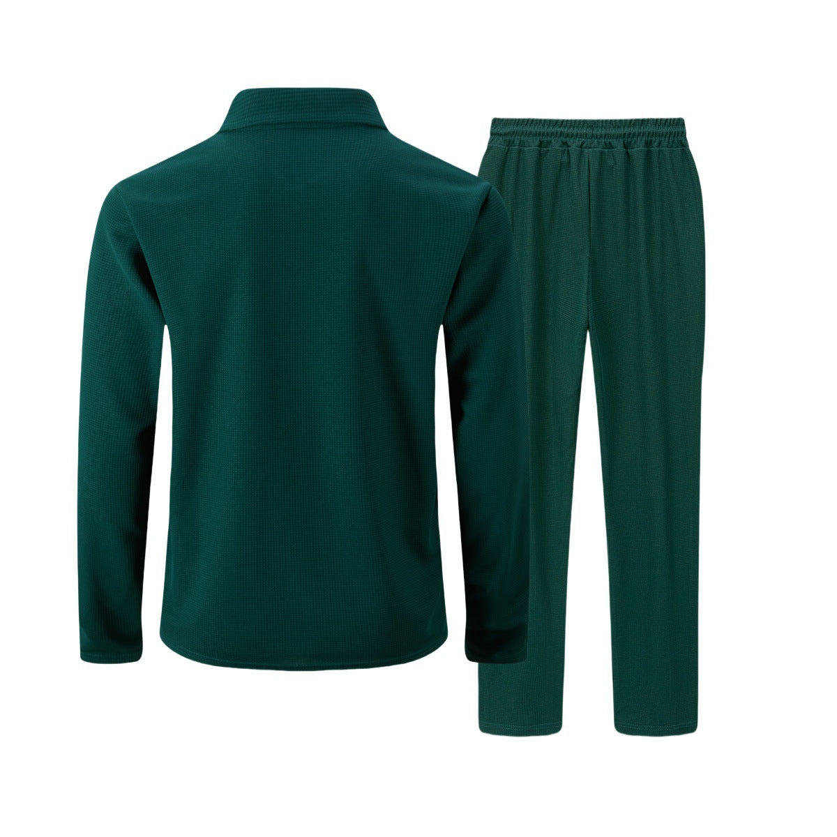 Solid color zipper placket lapel slim fit men's jacket suit