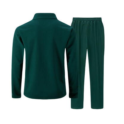 Solid color zipper placket lapel slim fit men's jacket suit