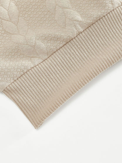 Retro Casual Cozy Cable-Knit Half-Zip Sweater