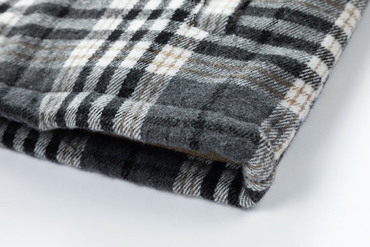 💕British style hooded plaid jacket🔥