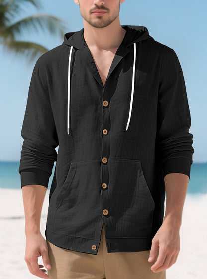 Fashionable cotton and linen jacket