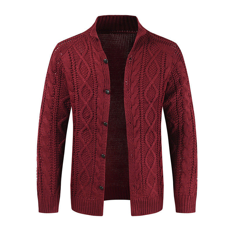 Men’s Premium Thick Cable-Knit Winter Cardigan — Ultra Warm & Heavyweight