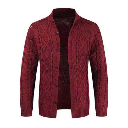 Men’s Premium Thick Cable-Knit Winter Cardigan — Ultra Warm & Heavyweight