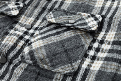 💕British style hooded plaid jacket🔥