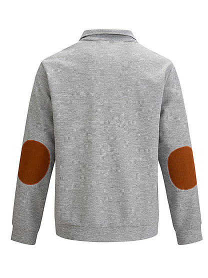 Stand-up collar elbow pad color-block set