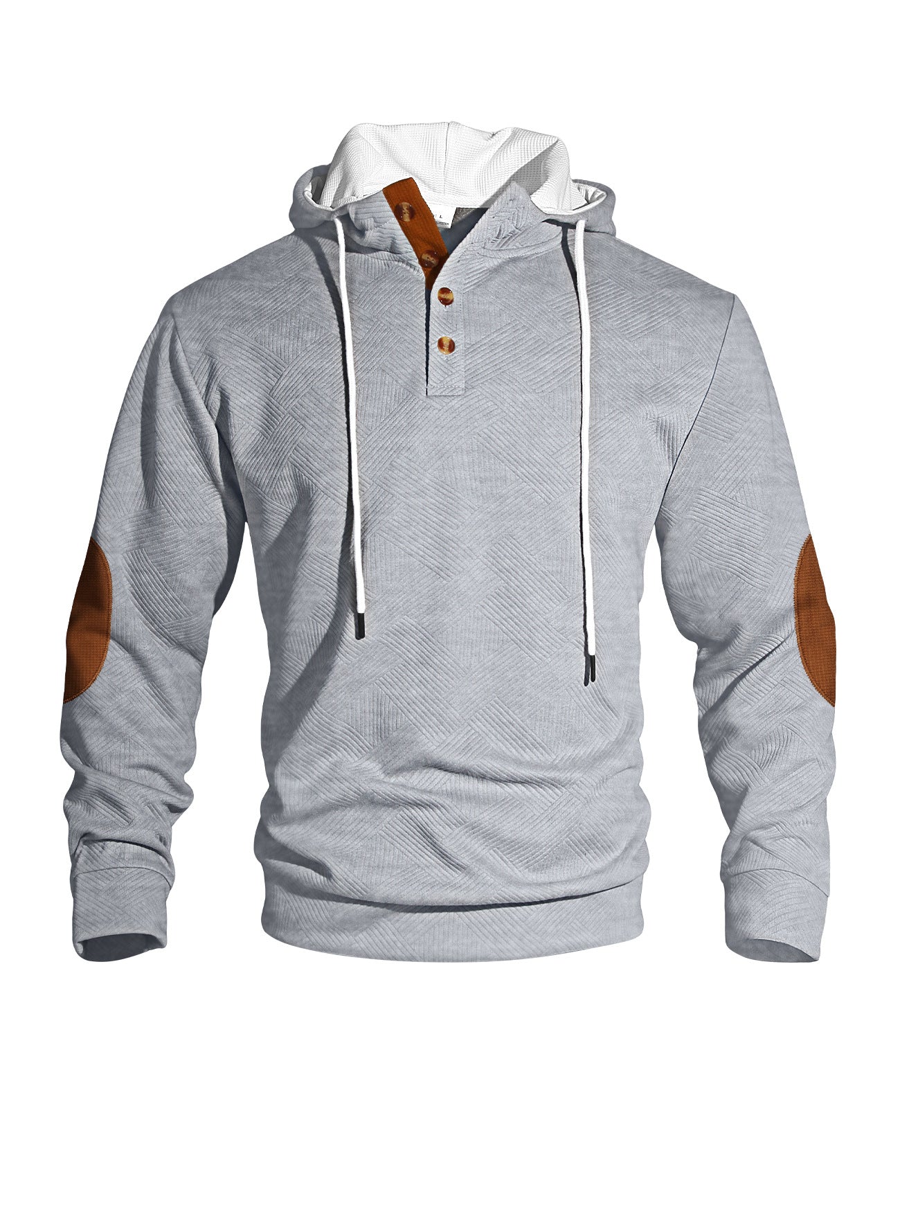 Jacquard Hoodie Street Style Casual Sports Hooded Two-Piece Set