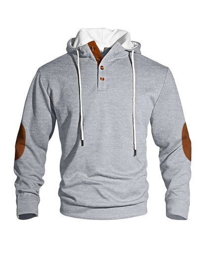 Jacquard Hoodie Street Style Casual Sports Hooded Two-Piece Set