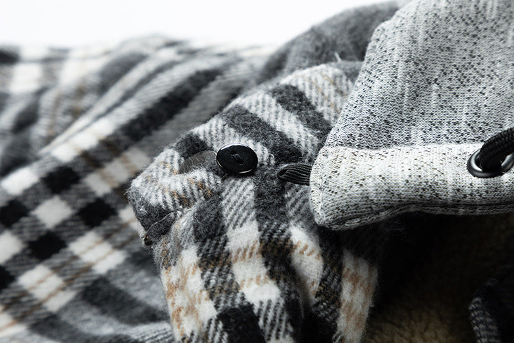 💕British style hooded plaid jacket🔥