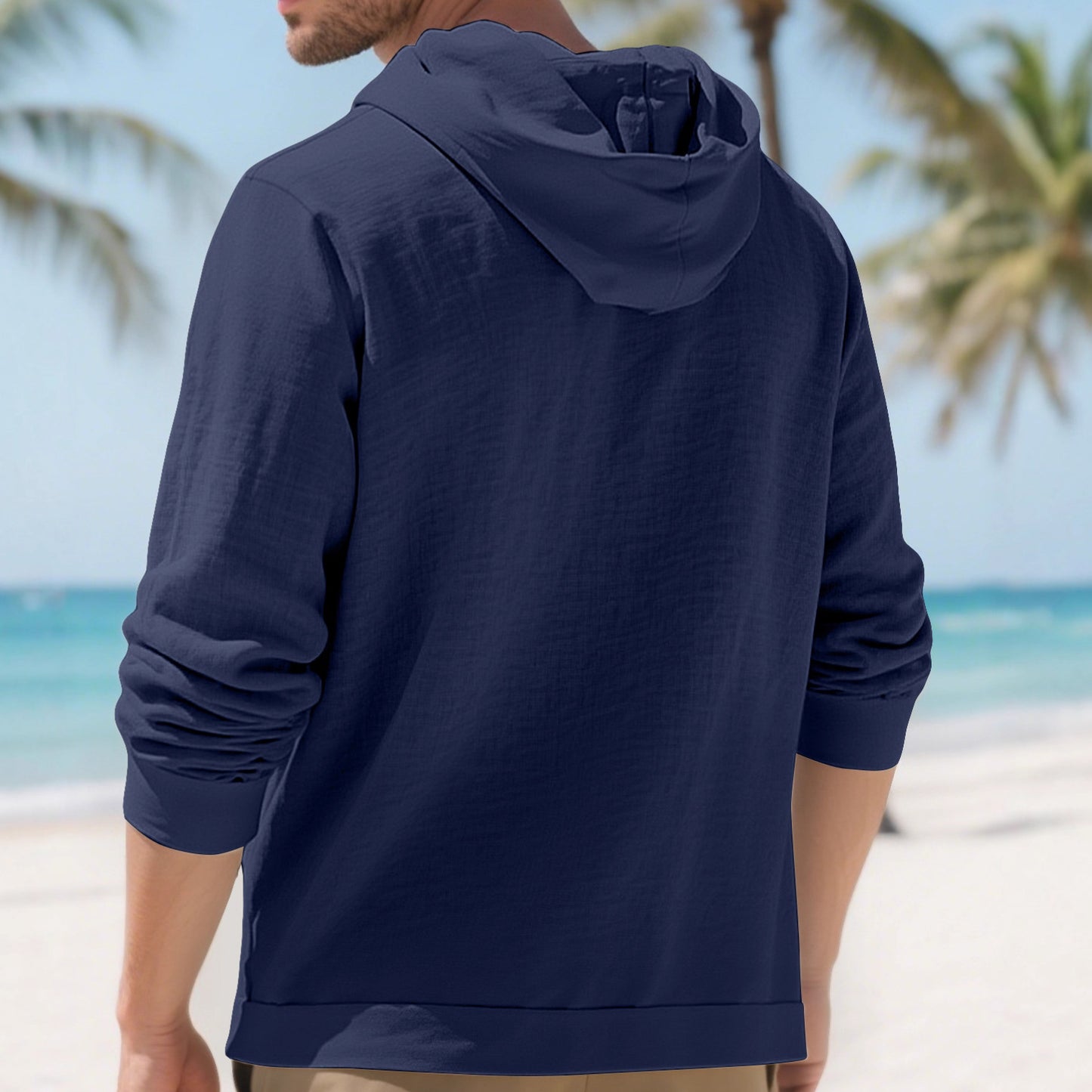 Fashionable cotton and linen jacket