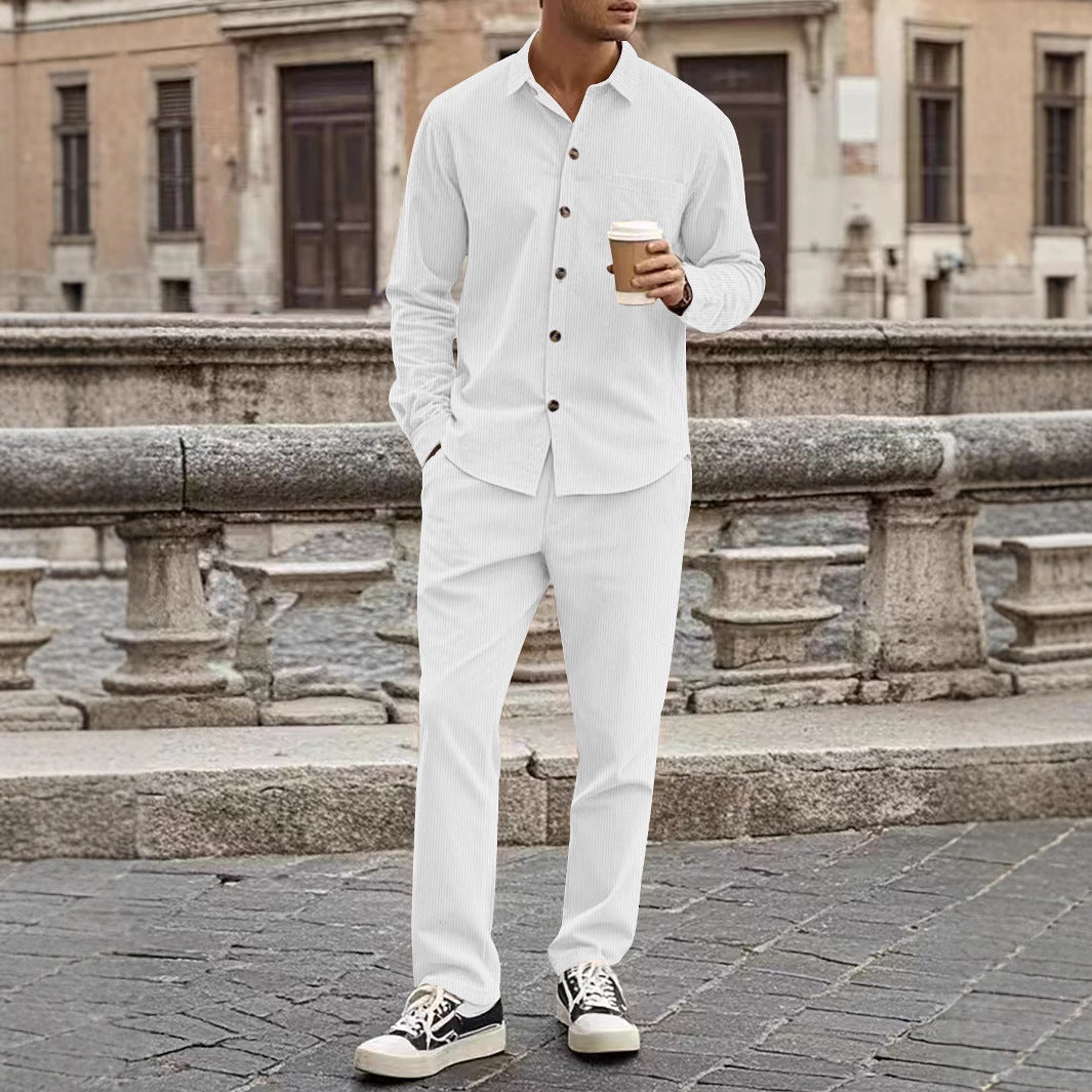 Corduroy Men's Casual Suit