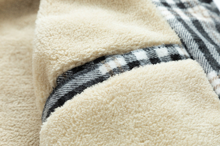 💕British style hooded plaid jacket🔥