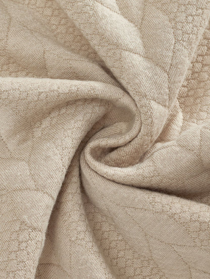 Retro Casual Cozy Cable-Knit Half-Zip Sweater