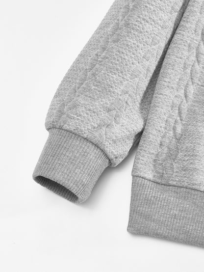 Retro Casual Cozy Cable-Knit Half-Zip Sweater