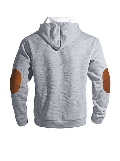 Jacquard Hoodie Street Style Casual Sports Hooded Two-Piece Set