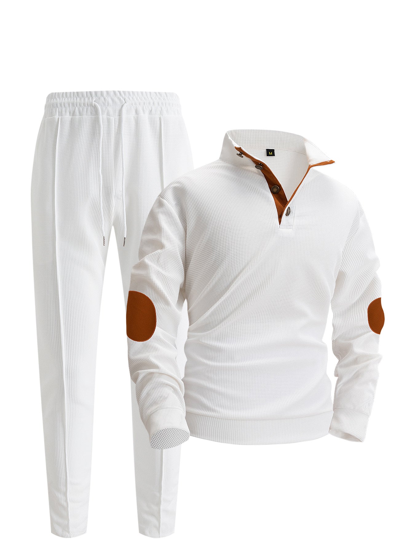 Stand-up collar elbow pad color-block set