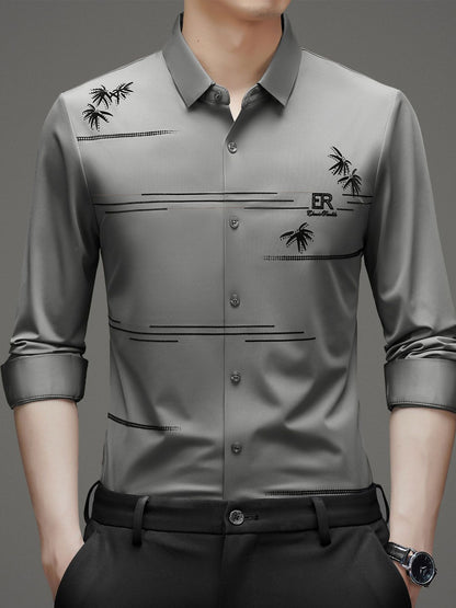 Seamless flocked long-sleeved thick shirt