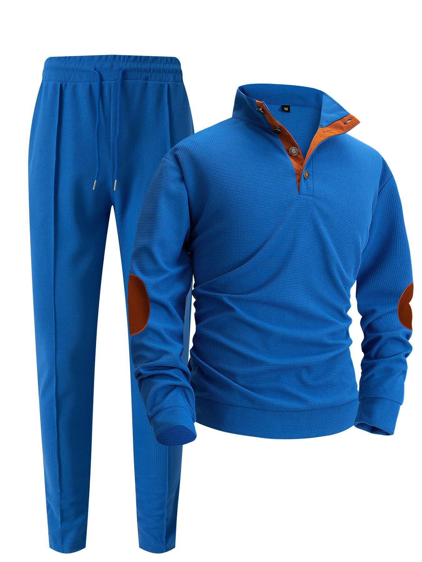 Stand-up collar elbow pad color-block set