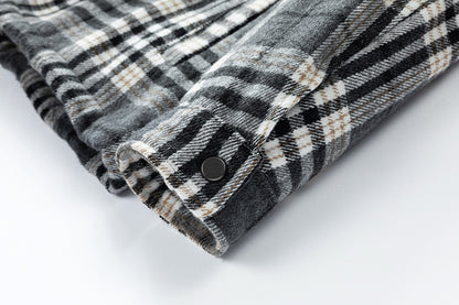 💕British style hooded plaid jacket🔥