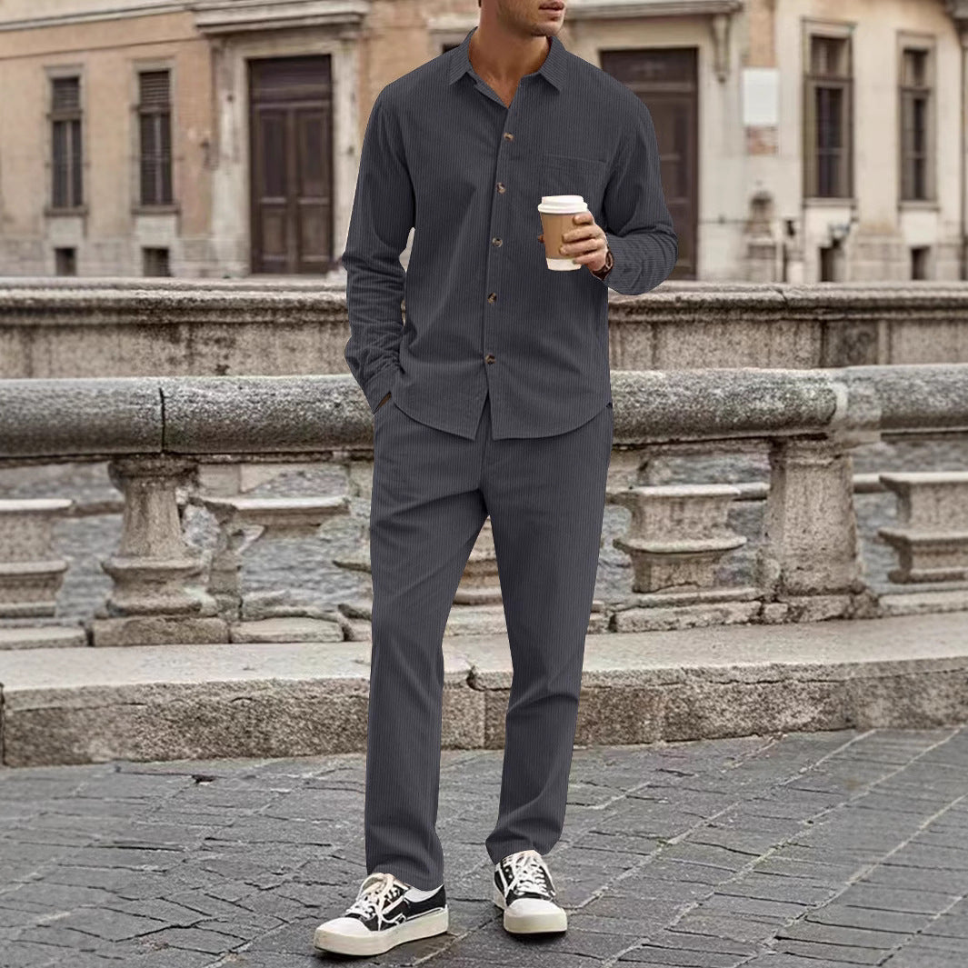 Corduroy Men's Casual Suit