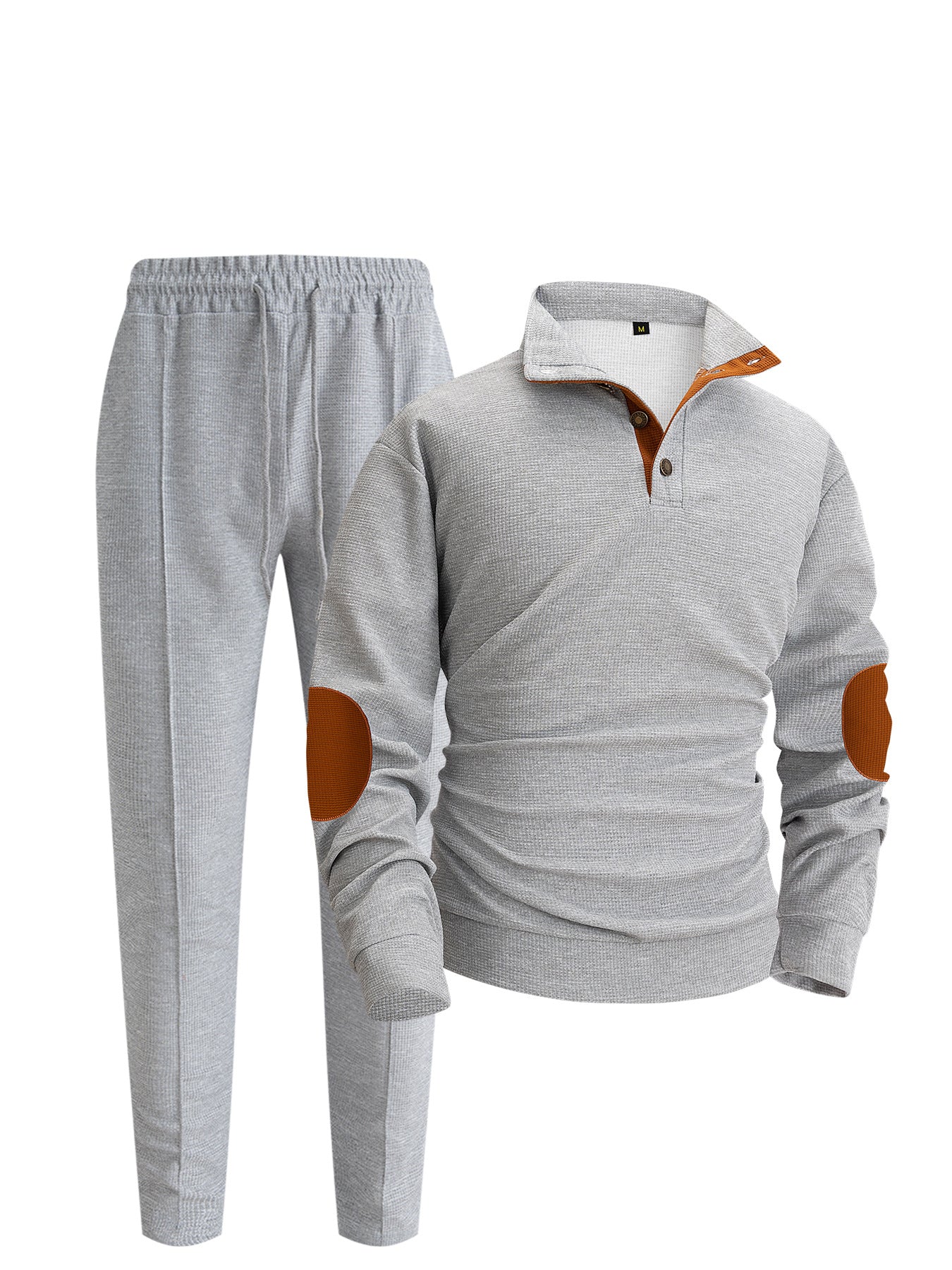 Stand-up collar elbow pad color-block set