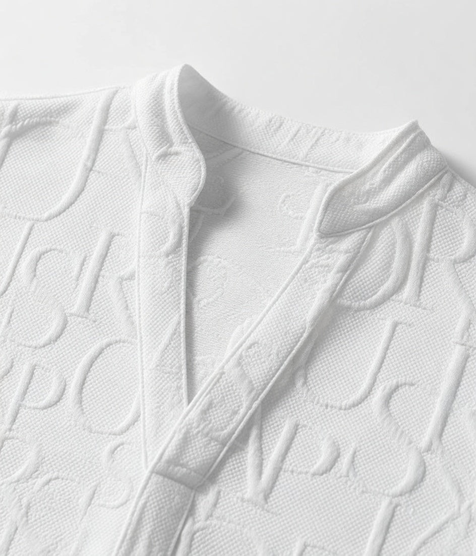 Embossed-Texture Casual Set
