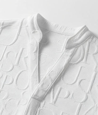Embossed-Texture Casual Set